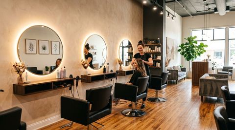 Illustration of Hair & Sole, beauty salon in Clinton, IA